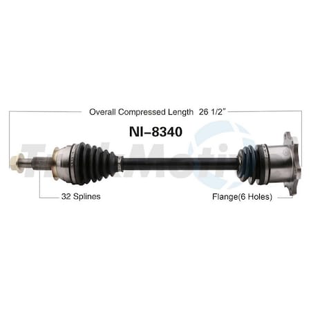 Surtrack Axle Cv Axle Shaft, Ni-8340 NI-8340